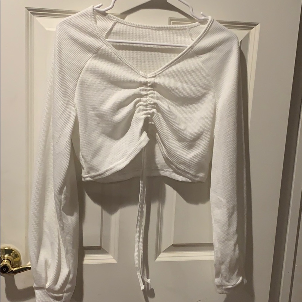 white crop top
